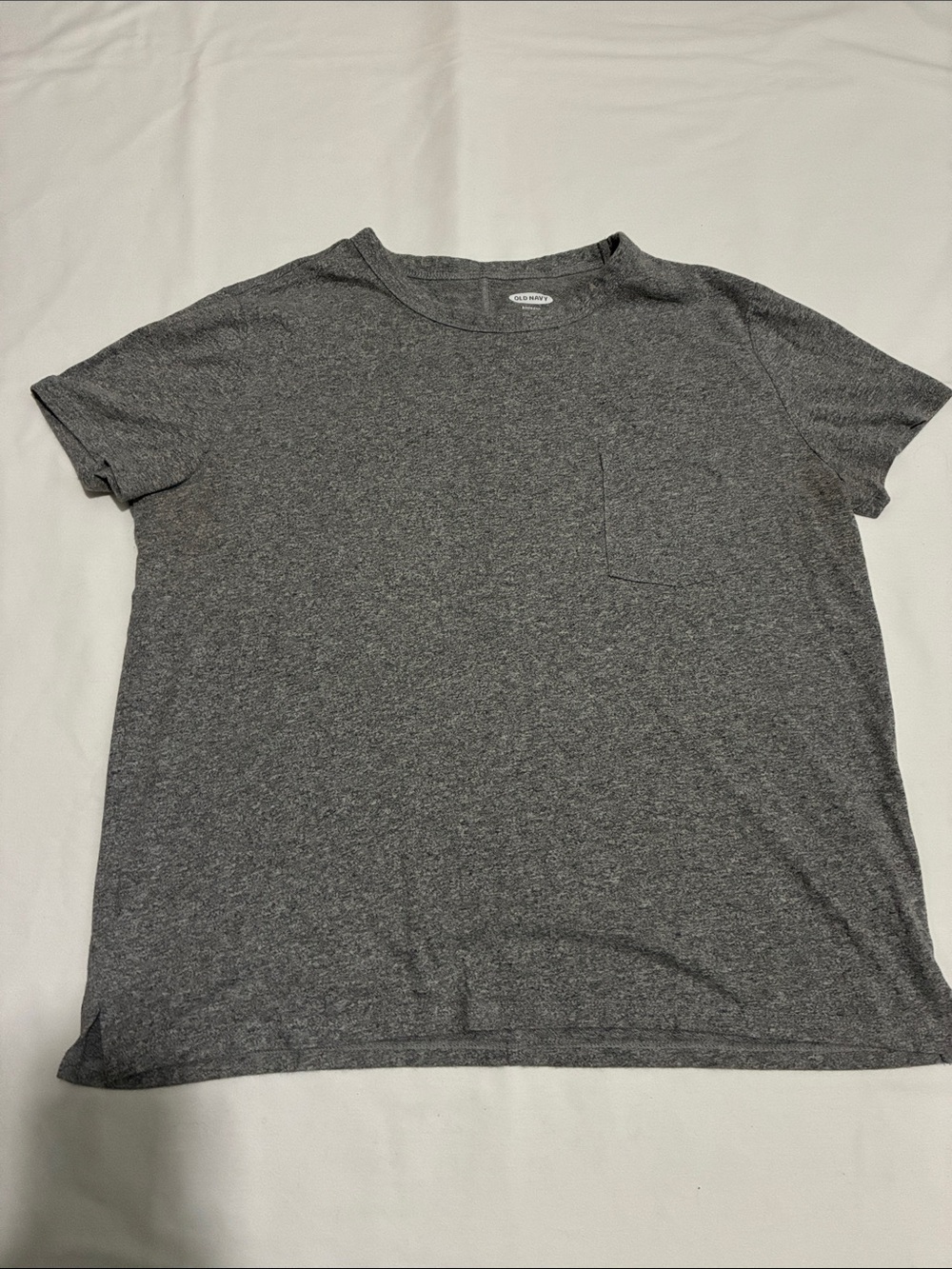 Old Navy Boyfriend Short Sleeve Pocket T-Shirt Heather Gray Size S